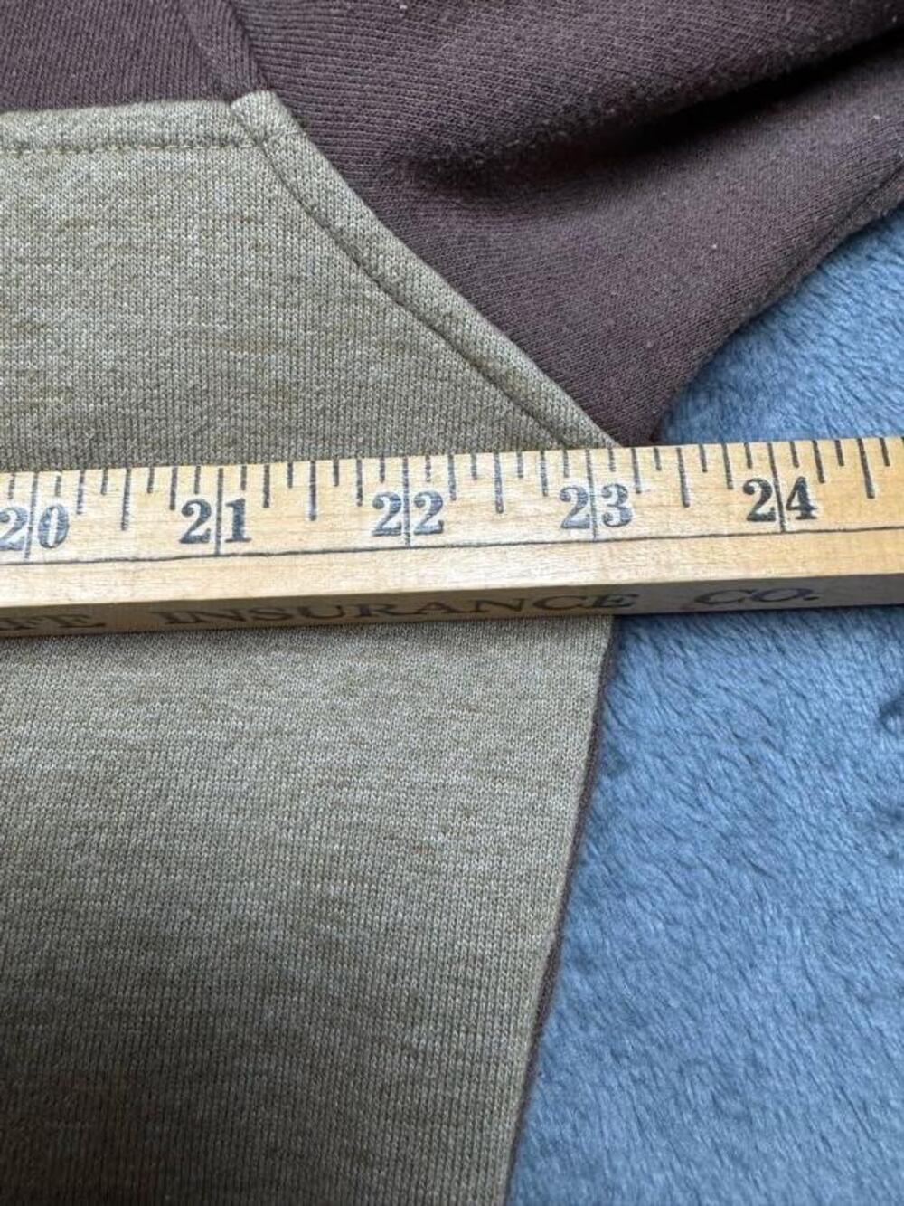 Kimes Ranch Hoodie Mens L Brown Tan Fleece Pullover Western Logo Kangaroo Pocket - Picture 7 of 7